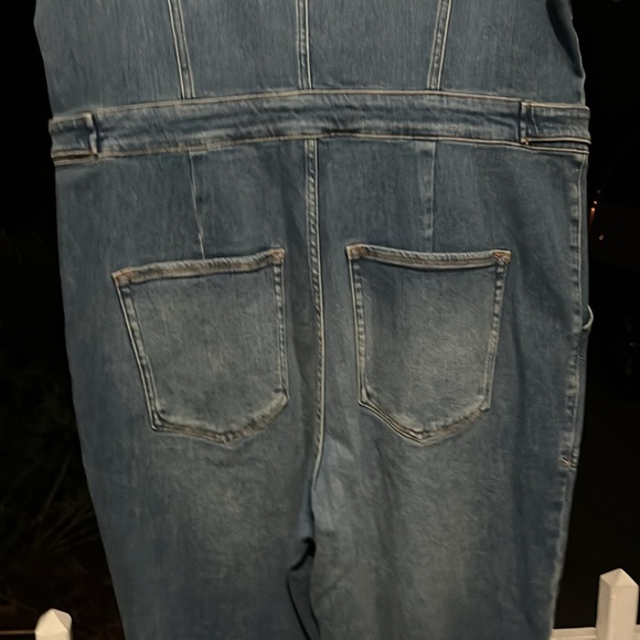 LAST OFFER! Good American Fit For Success Bootcut Denim Jumpsuit Sz 6 (18) 3XL - Picture 11 of 17